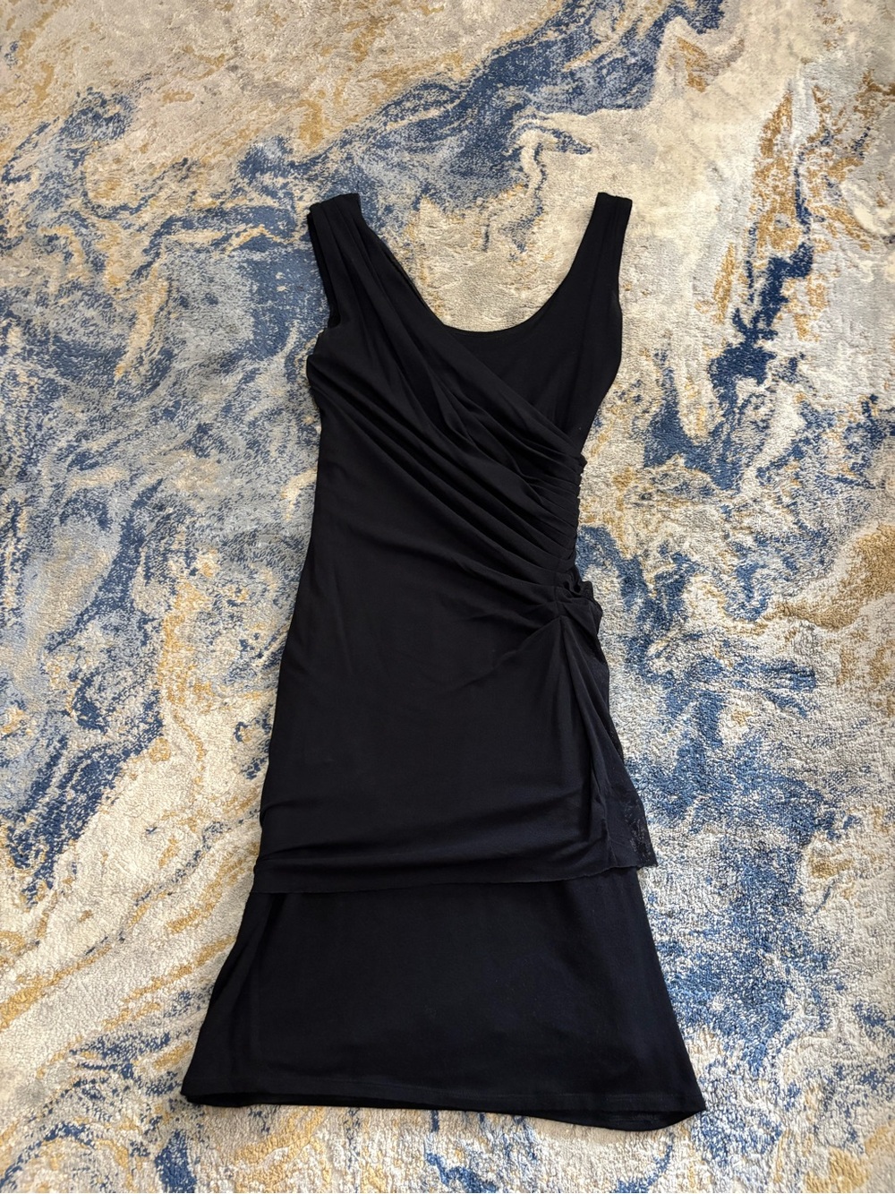 Vivienne Tam Black One-Shoulder Ruched Sheath Dress